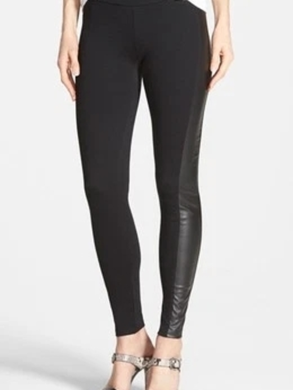 Michael Kors Faux-Leather Panel Leggings